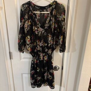 Floral Black Dress from Express Size M